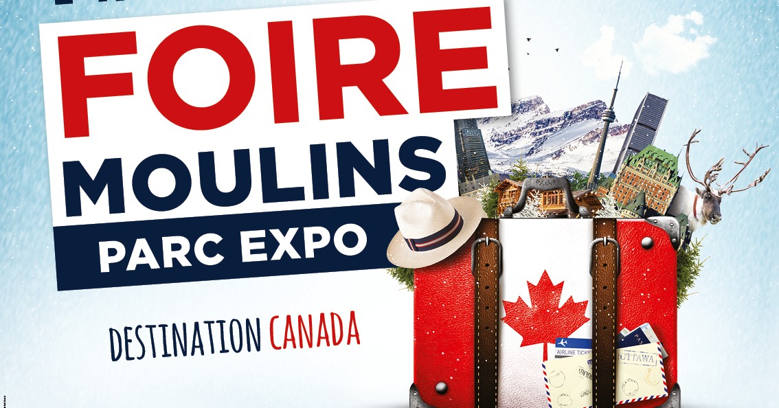 🇨🇦 Rendez-vous sur la Foirexpo de Moulins du 2 au 11 février, destination le Canada !! Nous serons présents aux côtés de la ville de Moulins pour vous accueillir sur notre stand !