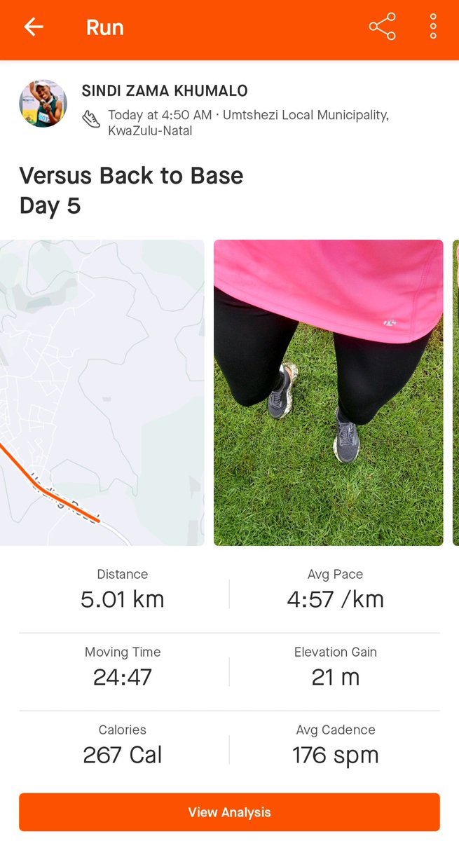 zamasindi781's tweet photo. Versus Back to Base 2024
Day 5
50 of 50KM
Done and dusted 💪🏾 
@versussocks 
#versusbacktobase 
#IPaintedMyRun 
#FetchYourBody2024 
#RunningWithTumiSole https://t.co/m58DwvHMGz