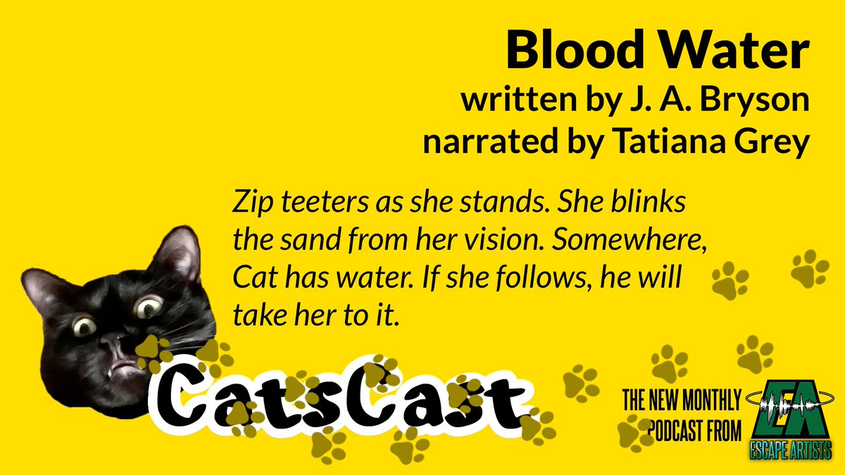 CatsCast 22 is live! Blood Water, written by @jbrysonwrites, narrated by <a href="/tatianathegrey/">Tatiana Grey</a>. patreon.com/posts/95528696