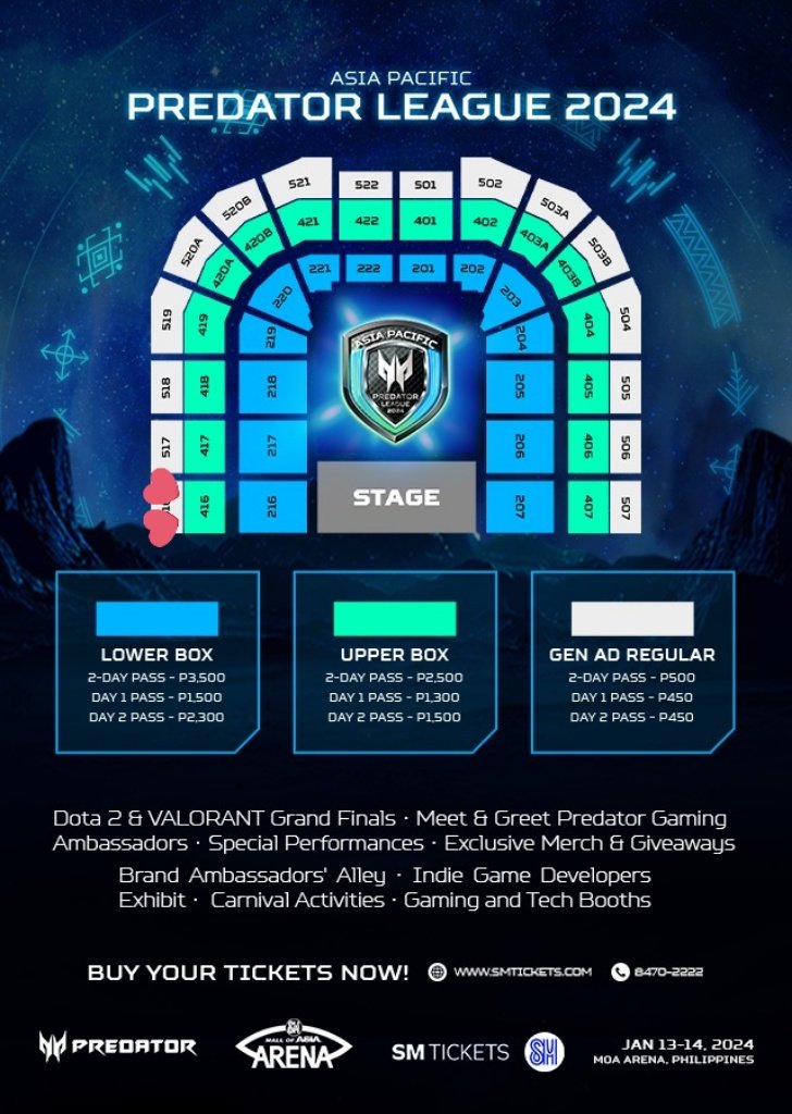 HELPING A FRIEND ❗❗❗

WTS LFB

PREDATOR LEAGUE 2024
UPPER BOX TICKET - DAY 1
SECTION 416 // ROW A // SEAT 7

SAME PRICE WITH MERCH - 1,400 PHP
KALIWAAN ON D-DAY

RFS: FOUND LB SEAT

DM ME IF INTERESTED.

#SB19 #StandProud #PredatorLeague2024​ #PL2024 #ItLiesWithin