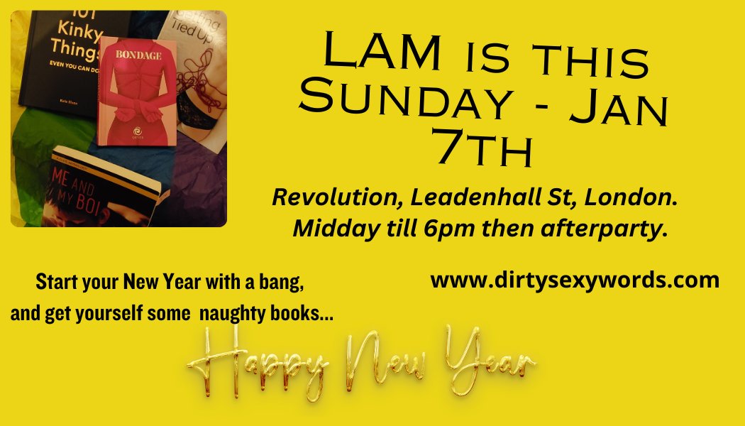 Come and see us on Sunday Jan 7th #naughtybooks #alternativelifestyles @lo