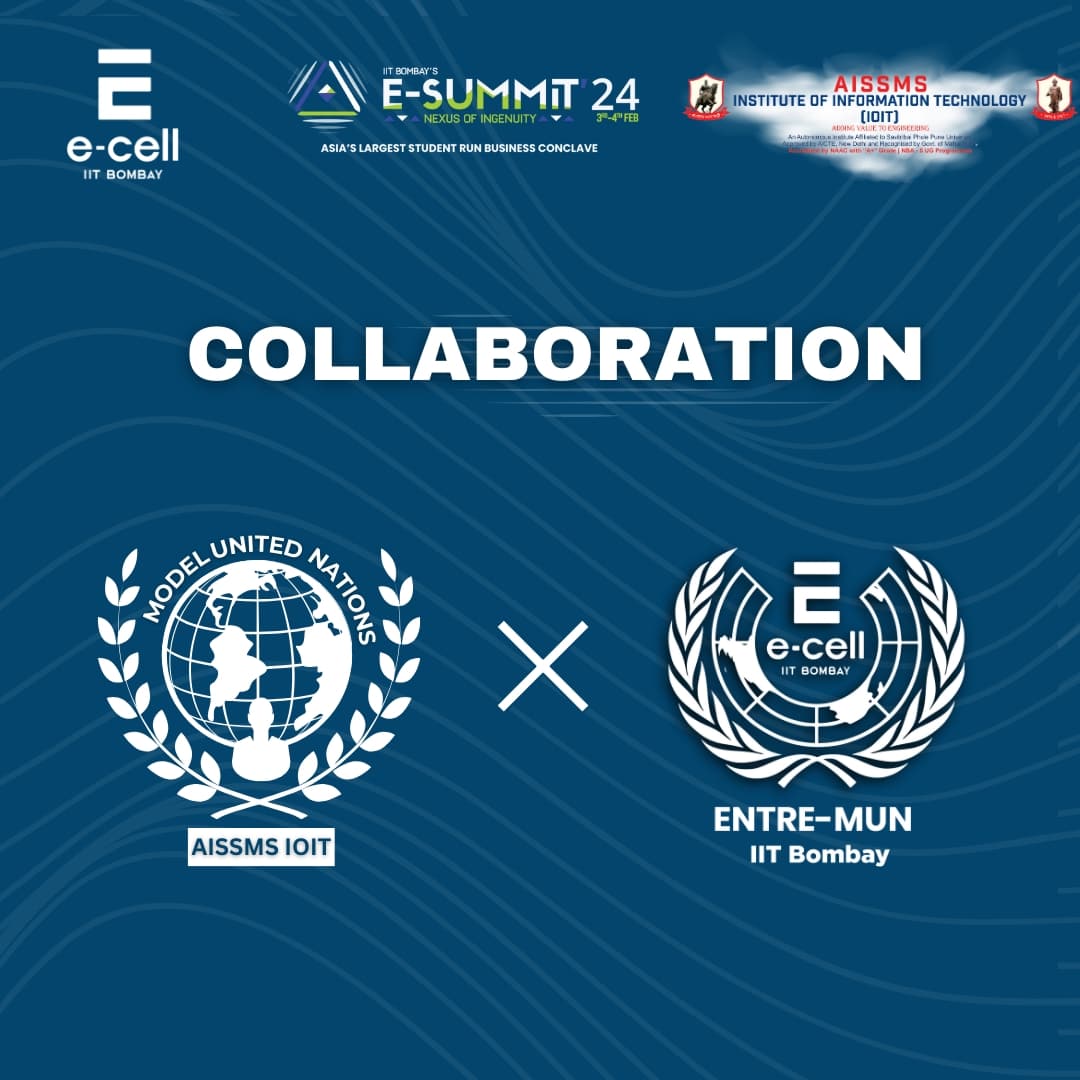 IOIT_MUN's tweet photo. Breaking Boundaries: IOIT MUN proudly announce its collaboration with IIT Bombay's Entre-MUN in E-Summit'24. ✨

E-Summit 24 is Asia's largest student-run business conclave, and this collaboration will provide participants with a unique opportunity.🤝 https://t.co/iTprOV1SD6