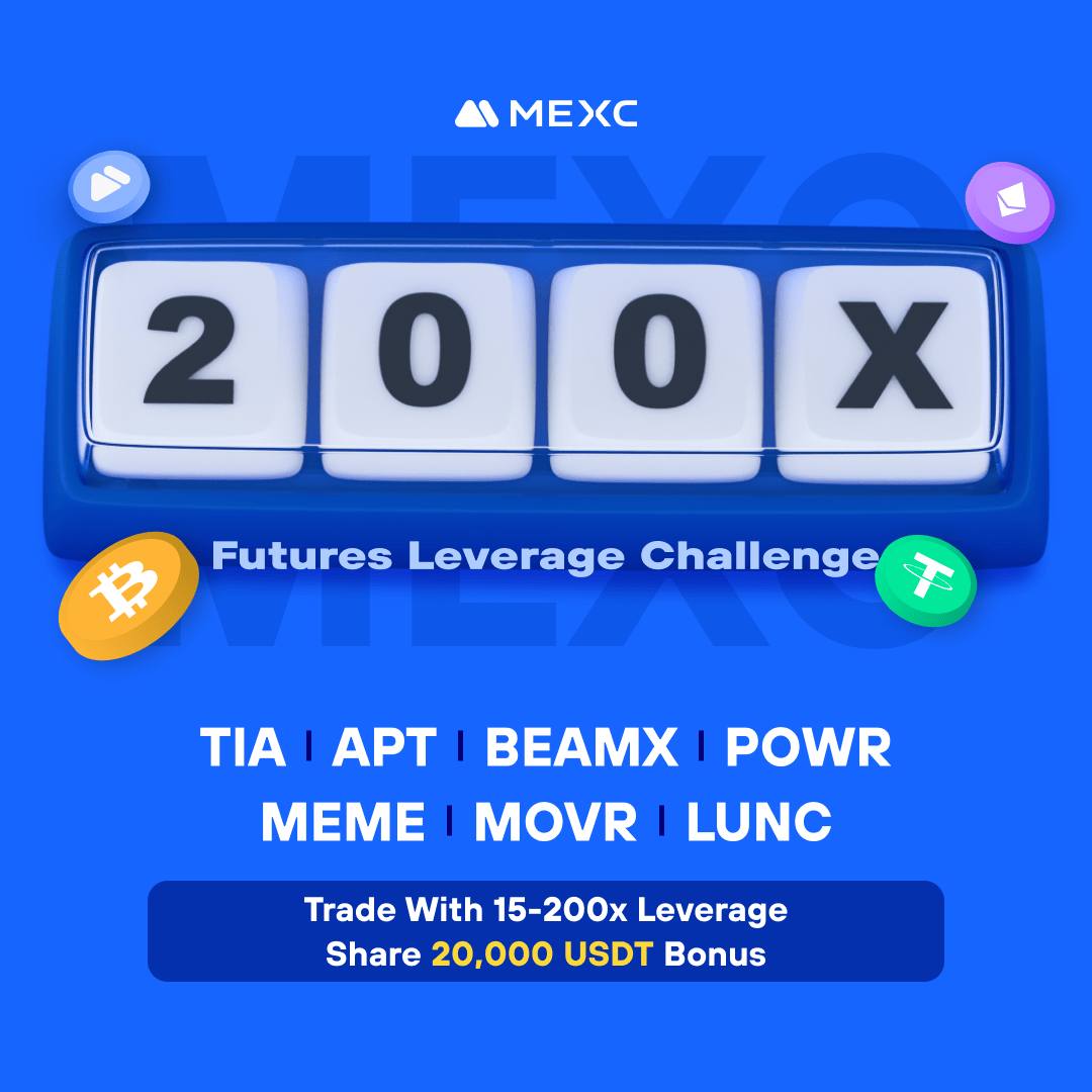 MEXC_DE's tweet photo. 💰Starte die neue 15x - 200x #Futures #Leverage Challenge – Handel, um einen #Bonuspool von 20'000 USDT mit anderen zu teilen
📈Anwendbare USDT-M-Handelspaare: TIAUSDT, APTUSDT, BEAMXUSDT, POWRUSDT, MEMEUSDT, MOVRUSDT und LUNCUSDT
Zur Veranstaltung>>
https://t.co/9bUaND6jmH https://t.co/wR3GmkTOZw