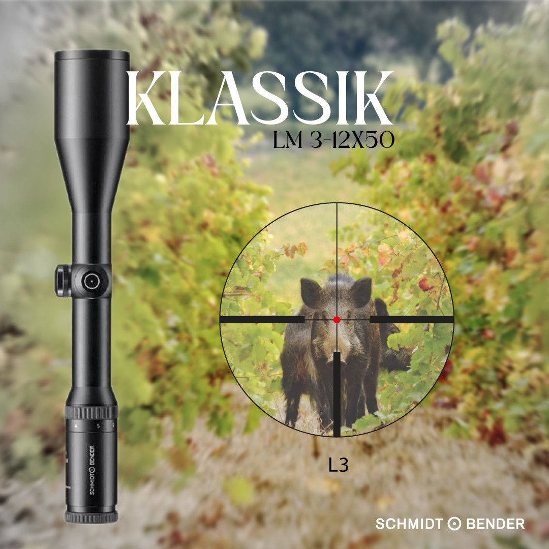 Colombi_Sports's tweet image. LUNETTE SCHMIDT&amp;amp;BENDER KLASSIK LM 3 12X50
👉 Lunette d'affut et/ou d'approche
👉 Grossissement : 3-12
👉 Réglage des tourelles : 1 click / 1cm
#schmidtandbender #huntingscope #scope #chasse #chasseur #huntingoptics #colombisports