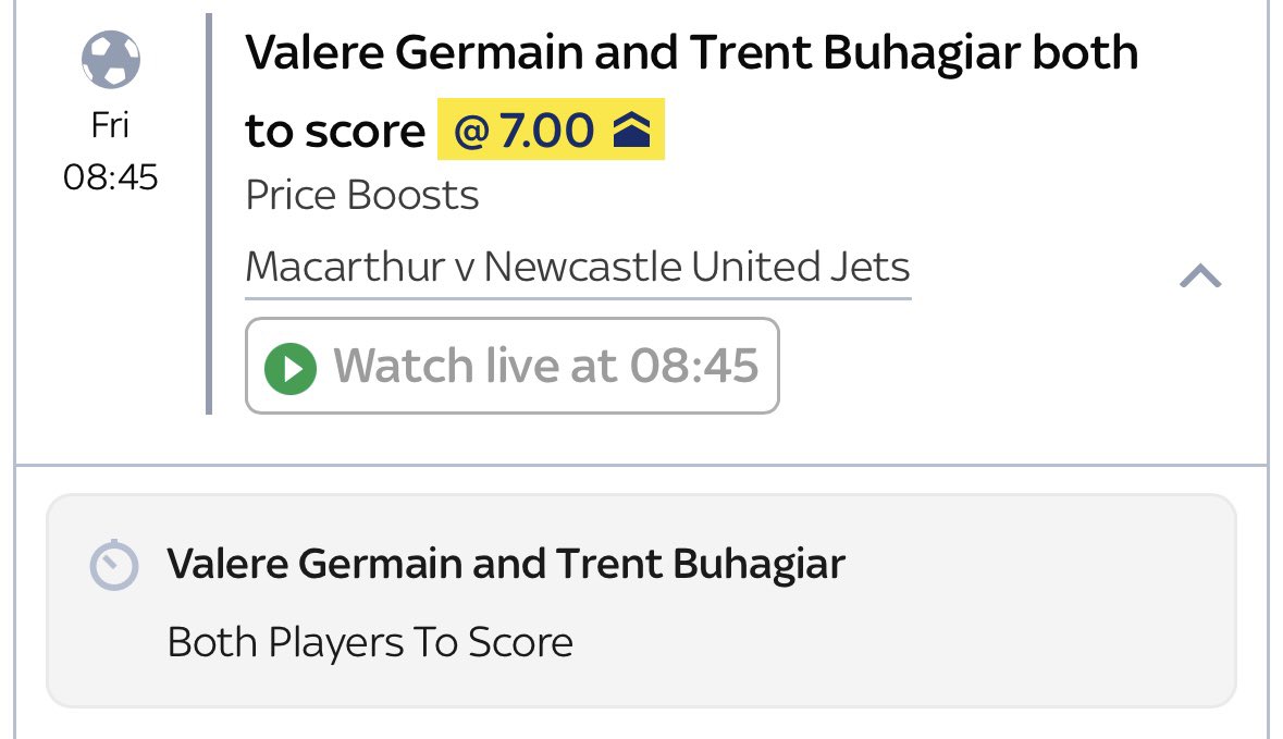 manytips's tweet photo. Australia A-League bets

Having a go at these this morning, they look decent and I’m also backing single bets for the goalscorers too https://t.co/WgY80uZ46A