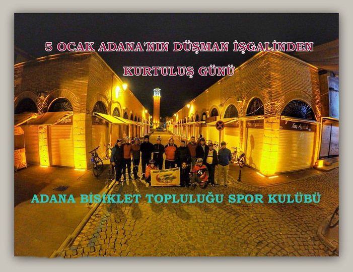 5 OCAK ADANA'NIN KURTULUŞU KUTLU OLSUN
Başta Cumhuriyetimizin kurucusu Ulu Önder Mustafa Kemal Atatürk olmak üzere kurtuluş mücadelesi veren kahramanlarımızı ve tüm şehitlerimizi saygı, rahmet ve minnetle anıyoruz.
ADANA BİSİKLET TOPLULUĞU SPOR KULÜBÜ ADINA
İzzet Altınsoy