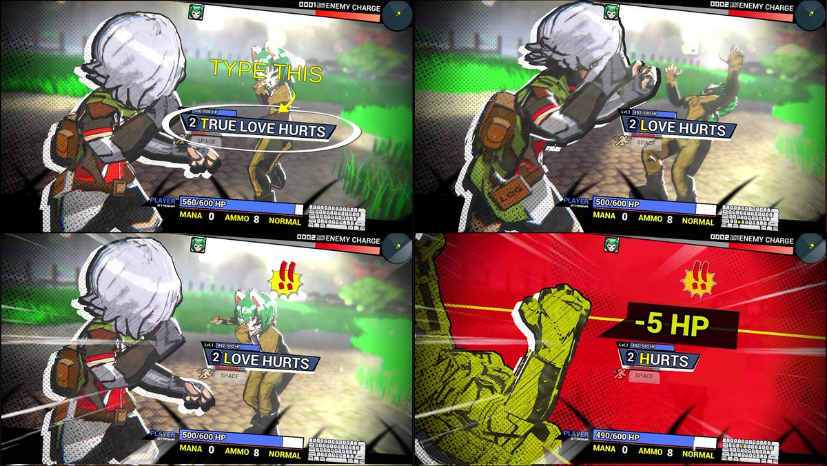 TeamGoodKnight's tweet photo. Combat typing is based on a real story. I think. XD
Hope you like the improvements for @KeyboardWarRPG ! Ive been studying some rendering and lighting.

#indie #indiegame #gamedev https://t.co/j0fFmyObJC