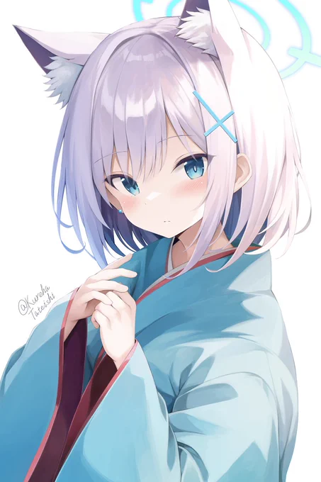 改めてあけましておめでとうございます(遅)新年絵ということで着物シロコ#ブルアカ 