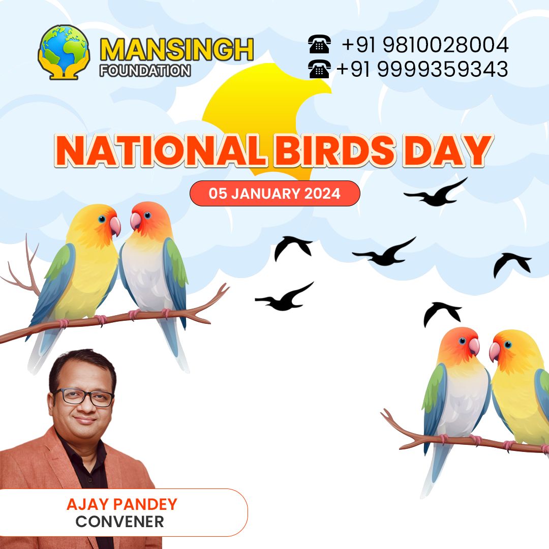 Mansingh Foundation celebrates National Birds Day, championing avian conservation and awareness. 🦅 #MansinghFoundation #NationalBirdsDay #AvianConservation