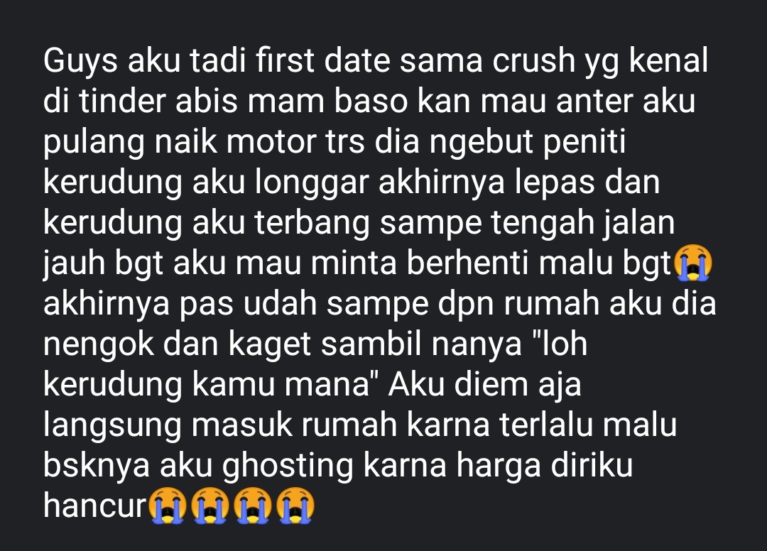 KUMPULAN CERITA LUCU NETIZEN SAAT MAIN TINDER
-
A THREAD