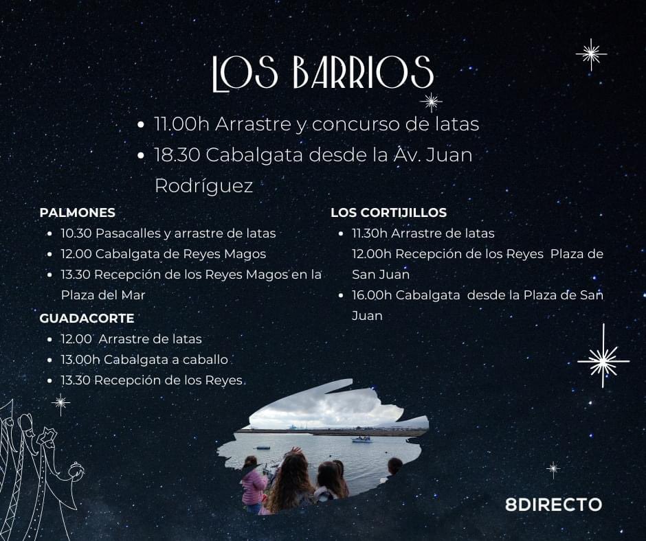 🌟#REYES2024 La guía definitiva de 8Directo para disfrutar del 5 de enero.
#ALGECIRAS #LALÍNEA #SANROQUE #LOSBARRIOS 

🌟¡A disfrutar! Puedes leer más información acerca de los recorridos en 8directo.com/comarca/visper…