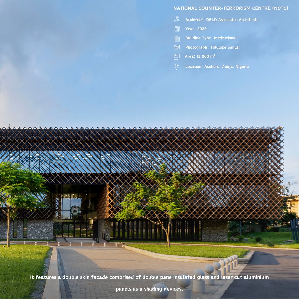 dsg_interactive's tweet photo. Designed by: @dblo_architects
Year completed: 2023
Building Type: Institutional
Photograph by: Tolulope Sanusi (RubysPolaroid)
Area: 15,000m²
Location: Asokoro, Abuja, Nigeria.
#architecture #design #designinteractive #photograghy https://t.co/H6JIGrhC66