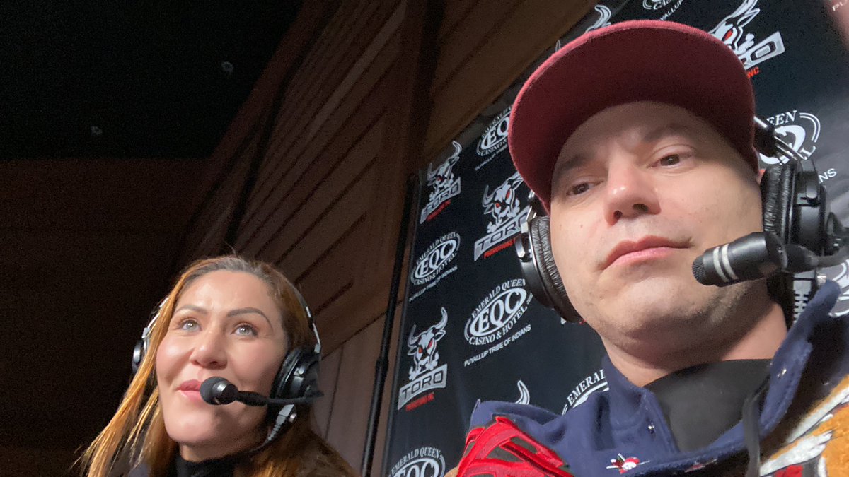 Seckbach's tweet photo. JUST FINISHED THE PPV BROADCAST FROM THE FIGHTS IN WASHINGTON- all I can say is… those who didn’t want me as a Repoter will get me as a commentator on PPV 🫡😂🥊here with the 🐐 @criscyborg https://t.co/JJQj4l7uhh