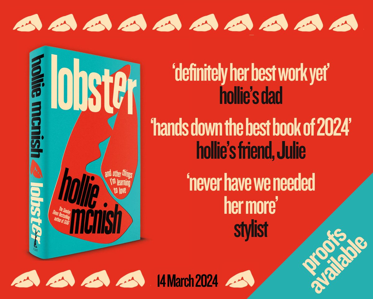 🦞 COMING SOON 🦞  Lobster and other things I'm learning to love by @holliepoetry A book written out of both love and hate for the world. Booksellers, request your proof by emailing Lilly.cox@littlebrown.co.uk