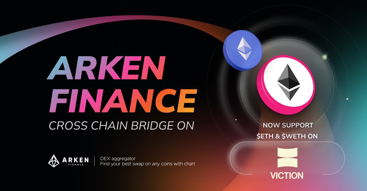 ArkenFinance's tweet photo. Another integrated bridging support for @BuildOnViction !
You can now bridge WETH &amp; ETH directly from Ethereum Mainnet to Viction!

The momentum doesn't stop here. Stay tuned for more collaborations on the horizon

👉 https://t.co/tOJ3a4uQNy https://t.co/zpuqD6jdhF