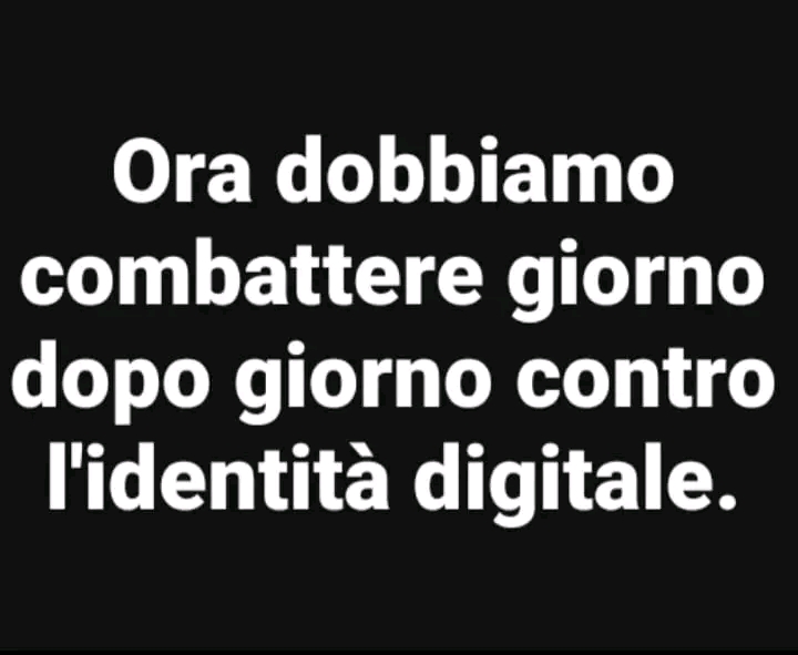 IDENTITÀ DIGITALE,
SOCIETÀ DEL CONTROLLO,
ESCLUSIONE CON UN CLICK!
#DIGITALWALLET #ITWALLET #AGENDA2030 #PartitoDemocratico #PD #EllySchlein #GiorgiaMeloni #FratellidItalia #Salvini #Lega #GiuseppeConte #M5S #DRAGHI #MarioDraghi #MATTARELLA