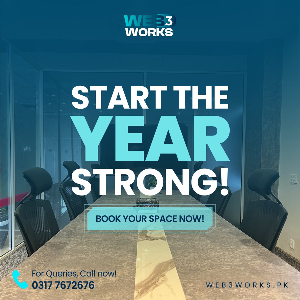 Upgrade your work setup with our Web3 powered spaces!

Elevate your workspace vibes !

Visit: web3works.pk
Call: 0317-7672676