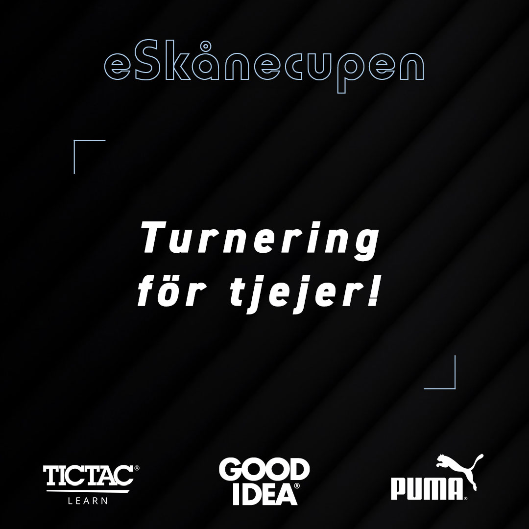 🏆 2500 kronor i prispotten till dagens turnering för tjejer på eSkånecupen! 

Kom förbi oss i Baltiska hallen från klockan 12:00 för att anmäla dig.