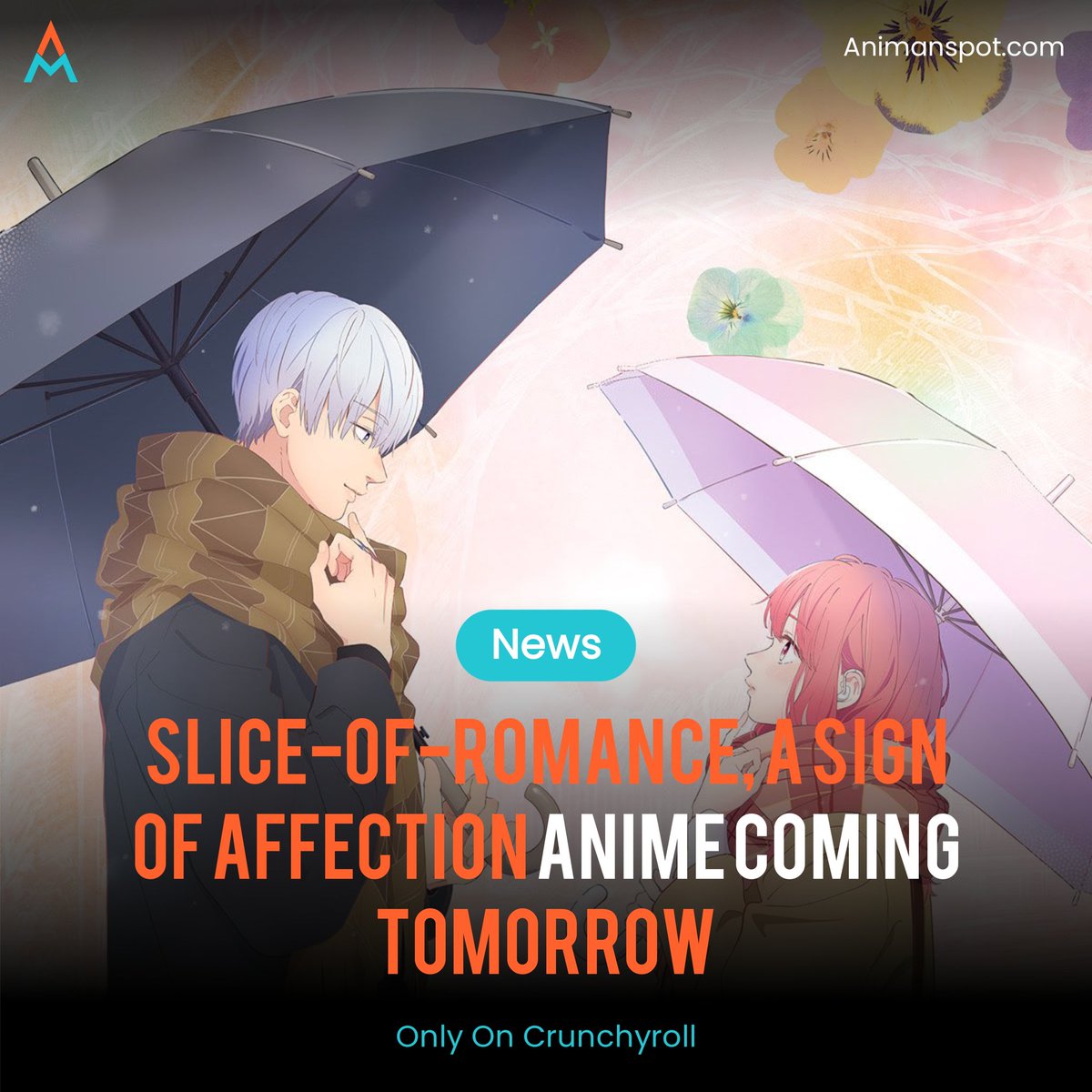 animanspot's tweet photo. Slice-of-romance, A Sign of Affection Anime coming tomorrow on Crunchyroll! 🔥
—————————————————
🚨 Follow: @animanspot for Daily Anime Updates ‼️

#anime #animenews #animeupdates #sliceoflife https://t.co/UYZ1B7G03T