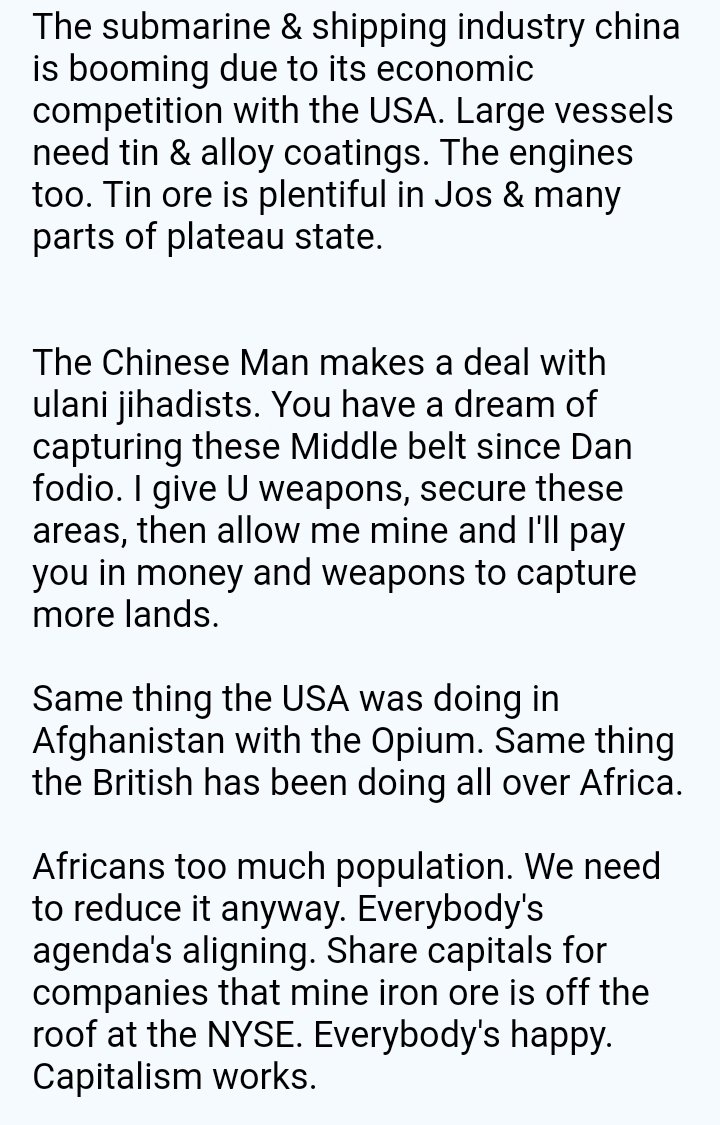 IK101_'s tweet photo. @babaj1de Had to take time to type this. This is summary of whole situation happening in Plateau state. Capitalism is beautiful. https://t.co/cvrmbRG31R