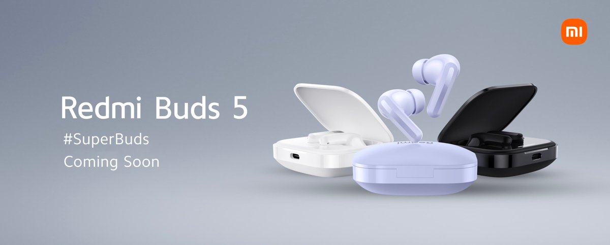stufflistings's tweet photo. The Redmi Buds 5 are coming soon to India. Hoping to try em out soon 😍
#Redmi #RedmiBuds5 #SuperBuds https://t.co/5b7aTpTahO