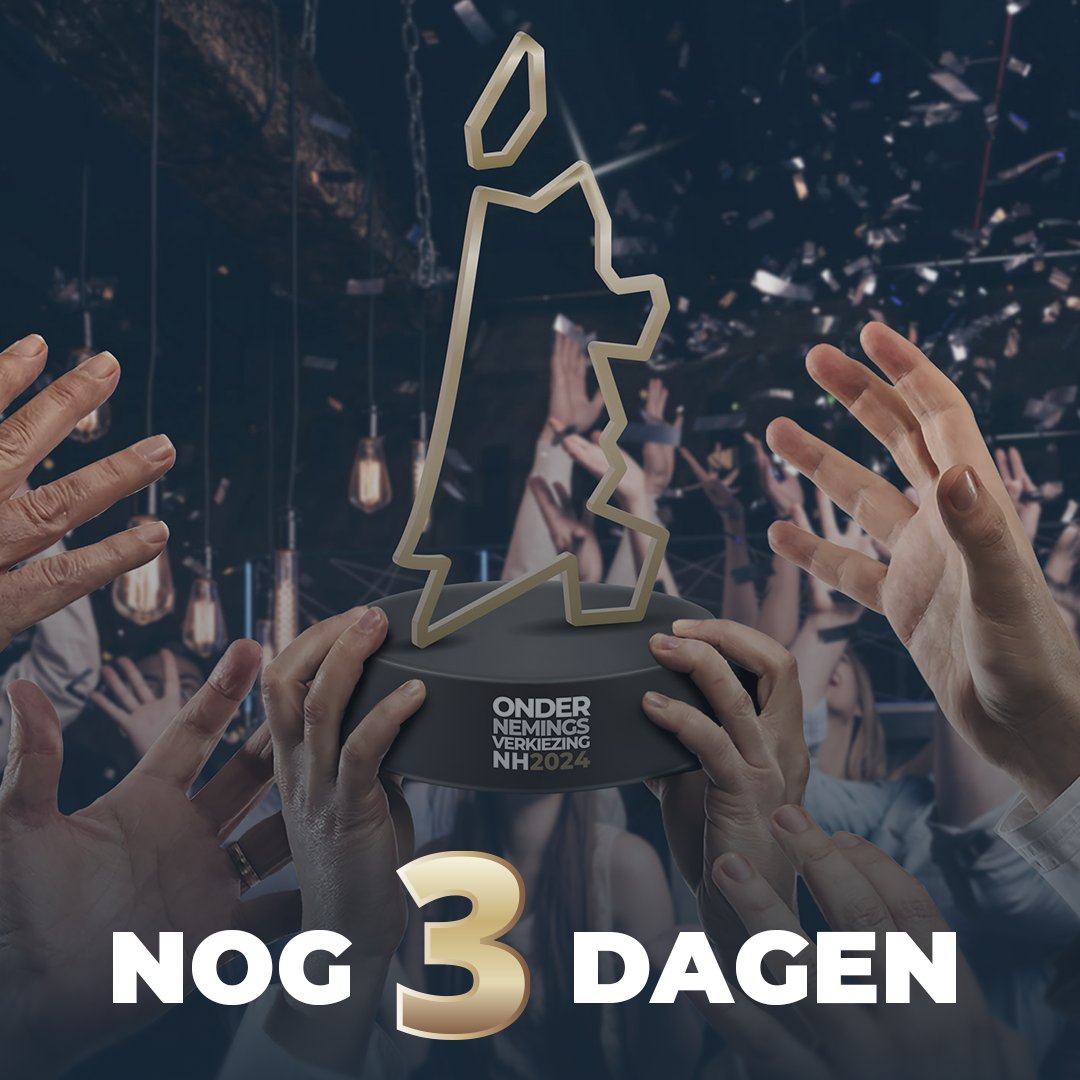 OVNH's tweet image. 𝗡𝗼𝗴 𝟯 𝗱𝗮𝗴𝗲𝗻 𝗮𝗮𝗻𝗺𝗲𝗹𝗱𝗲𝗻!
Wordt jouw bedrijf dit jaar Dé Beste Onderneming van Noord-Holland? 🏆 Zet jezelf in de spotlights (of meld een ander aan), 𝗻𝗼𝗴 𝟯 𝗱𝗮𝗴𝗲𝗻! 🕙

Nu aanmelden: ovnh.nl/aanmelden/

#OVNH #besteonderneming #ondernemer #noordholland