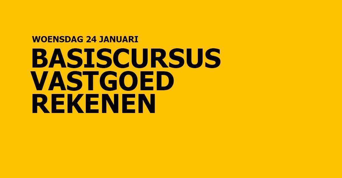 Spijker op 24 januari uw vastgoedrekenkennis bij met onze populaire Basiscursus Vastgoedrekenen. In 1 dag krijgt u goed en actueel inzicht in de financiële haalbaarheid van uw vastoedprojecten. Welke formules zijn relevant? Schrijf nog snel in bit.ly/3voaphs