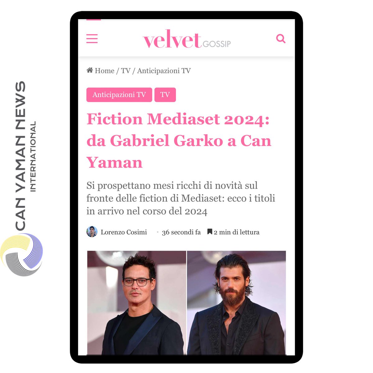 🇮🇹 (Italy) 🗞️| Fiction Mediaset 2024: from Gabriel Garko to #CanYaman
Months full of news await on the Mediaset fiction front: here are the titles arriving during 2024 - #ViolaComeIlMare2 

🇮🇹:Fiction Mediaset 2024: da Gabriel Garko a Can Yaman
Si prospettano mesi ricchi di…