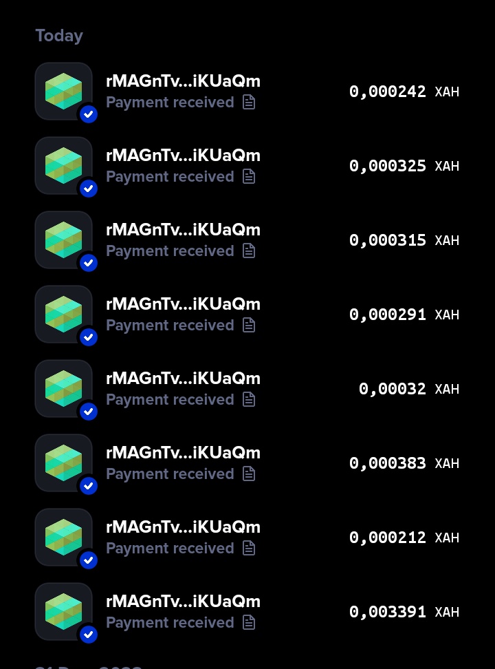 XAH Faucet already available!

You can receive free XAH every hour

How to get free XAH from Faucet?
1️⃣ Log in to XAHAU Bot via XUMM Wallet.
2️⃣ Click "Get Free XAH" and Get You Free XAH!
Repeat in 60 minutes and get XAH again

t.me/XahauBot?start…

#faucet <a href="/MagneticXRPL/">Magnetic X</a>