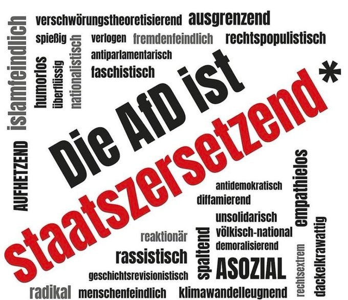 @Alice_Weidel #AfDiststaatszersetzend 
#AfDistKeineAlternative 
#AfD Partei putins in Drutschland🤬👎