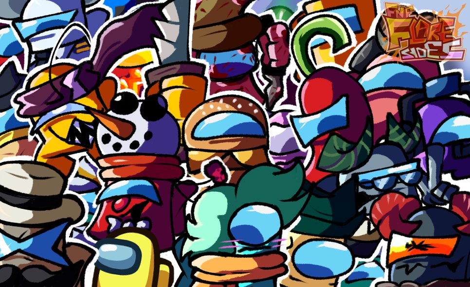 FlareSidesFNF's tweet photo. It’s sure is crowded in here see you soon! (it’s just the demo for the dlc lol) https://t.co/npGRdSl6tN