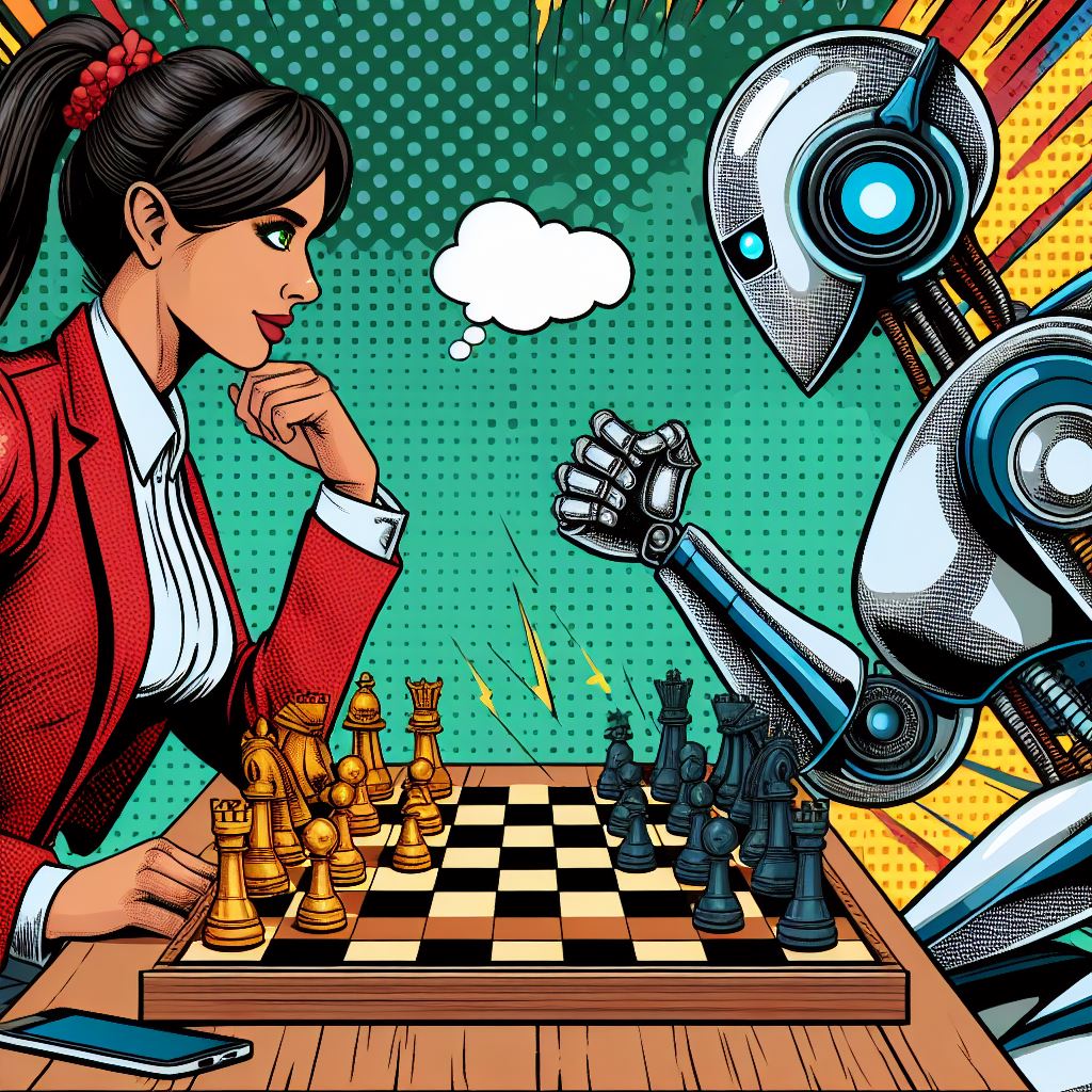ScapEdu's tweet photo. Jouer avec (ou contre) l'#IA

⚔️Et si L'IA devenait notre partenaire ou notre adversaire pendant le jeu ?

Le 4e article de notre série consacrée à l'IA &amp; les #escapegame.s vient de sortir !

👉Sur S'CAPE : https://t.co/3HzB1i8apj https://t.co/59B73v7c4u