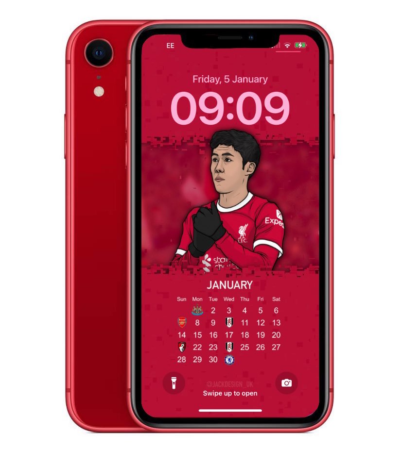 Morning Reds! 👋 

As requested, a lock screen with our player of the month, Wataru Endo!

Featuring a handy fixture calendar to keep up with our January games. Image can be saved in the replies below ⬇️ 

RTs appreciated 🙌