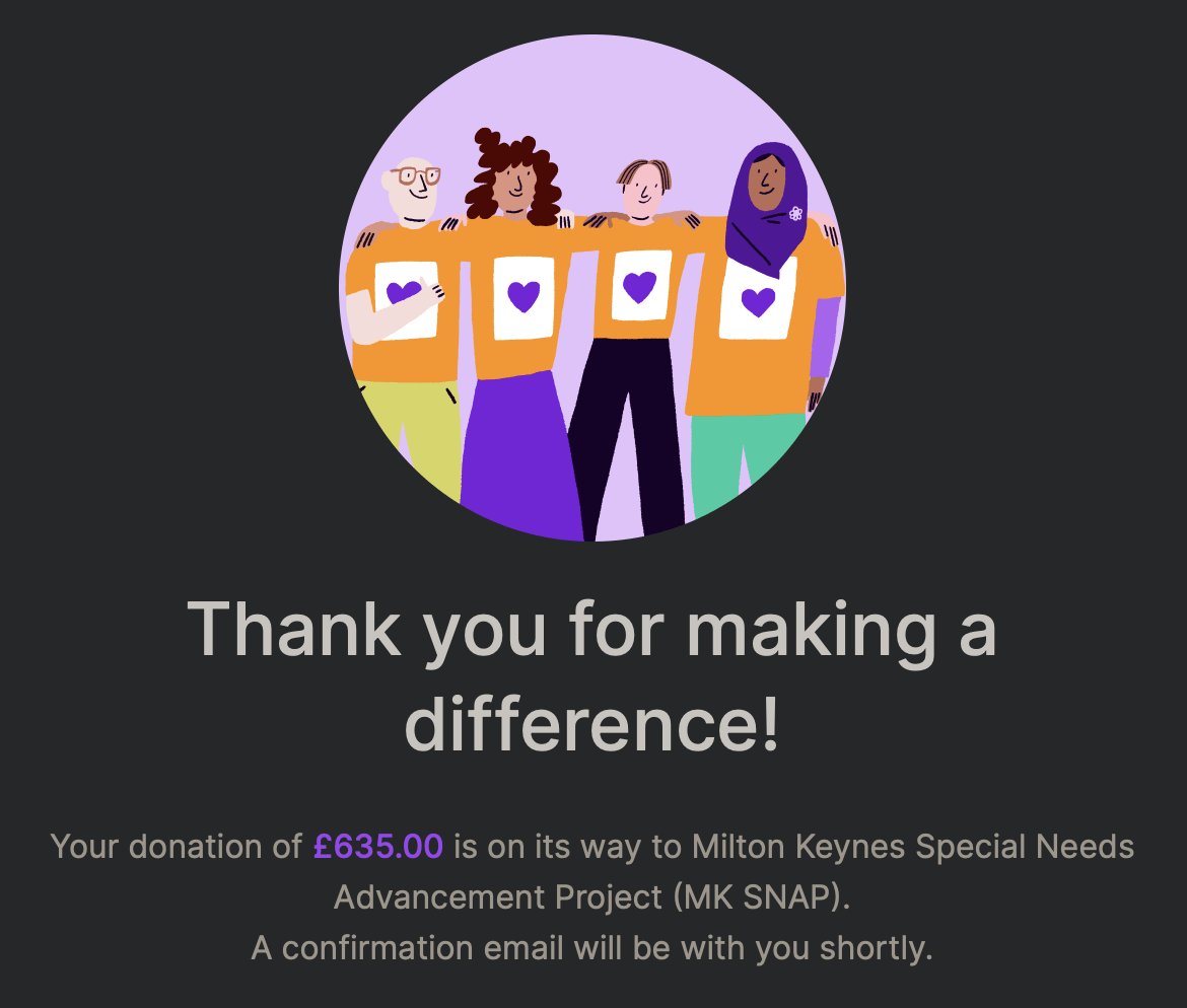In December we raised £795.25 for our lovely friends at @mksnap Huge thanks to MKSNAP for working with us, our incredible fans for joining us and the best locker room and team in the country for sacrificing their time and bodies. 🙏