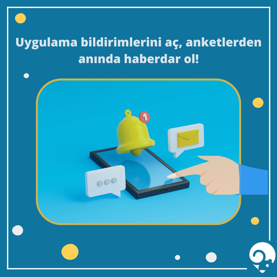 🔔 Telefonunuzun ayarlar bölümünden Bounty bildirimlerine izin vererek yeni açılan anketlerden anında haberdar olabilirsiniz. Yeniliklerden haberdar olmak işte bu kadar kolay! 🤩✨
#GetBounty #parakazandıranuygulamalar #anketdoldurkazan