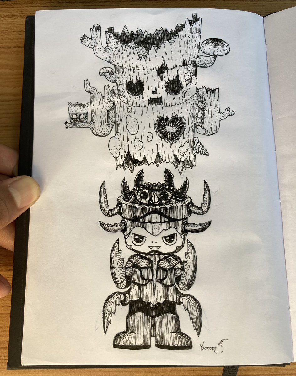 Plant head: the secret of my mind 03/01/2024 #characterdesign #sketchbook #blackpen