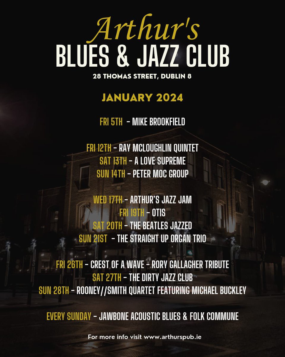 Arthur's Blues & Jazz Club (@dublinbluesjazz) on Twitter photo 