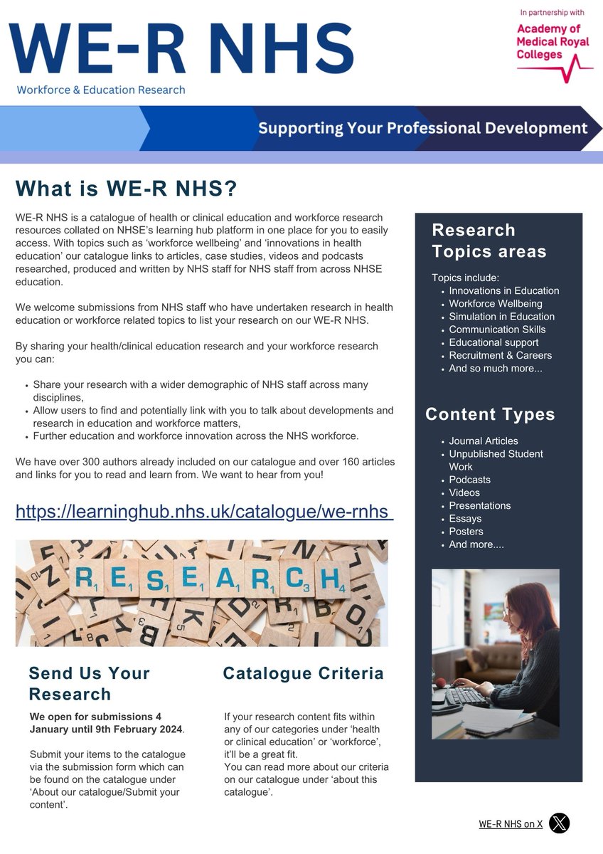 WE-R NHS - Workforce & Education Research tweet media