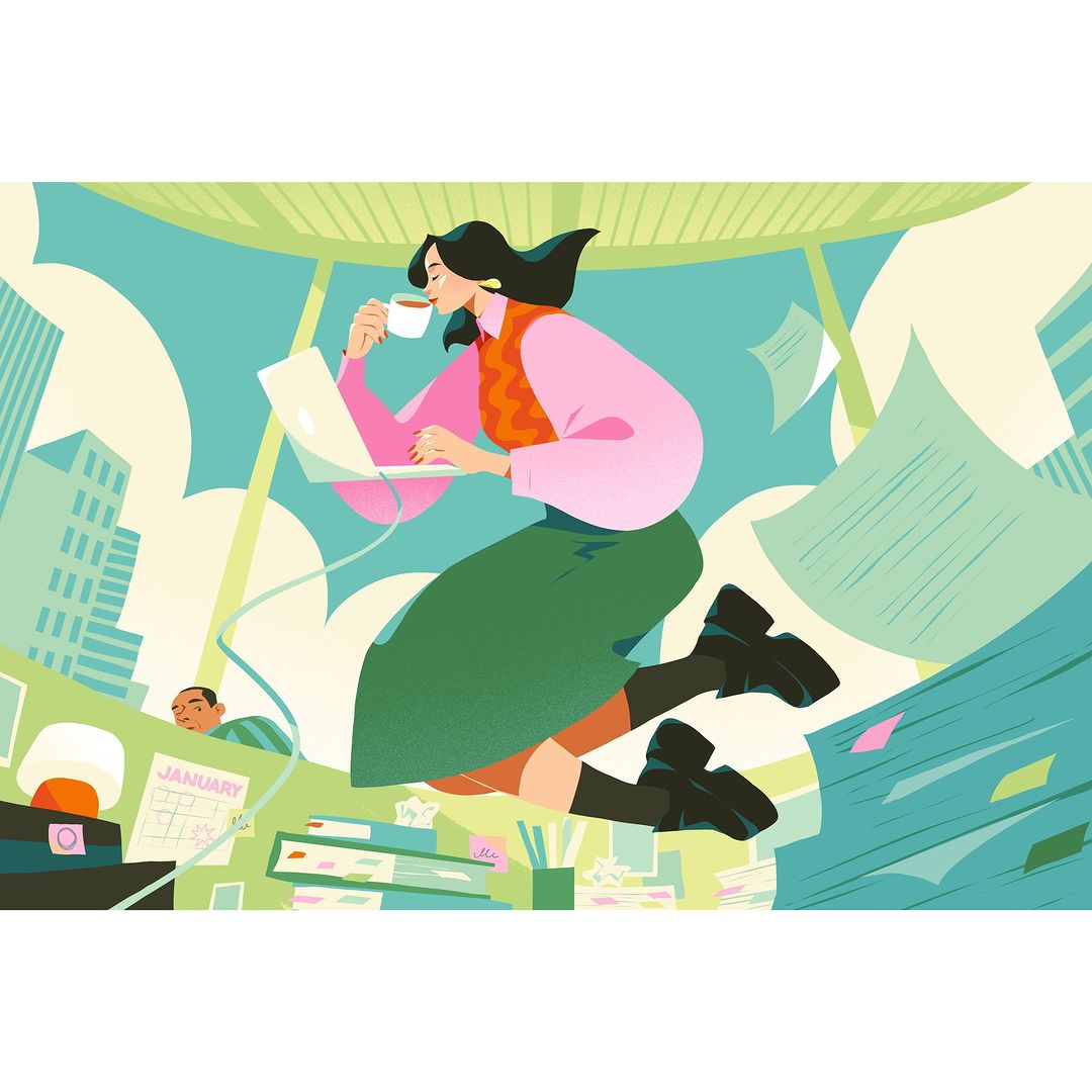 Handsome Frank (@handsome_frank) on Twitter photo Strive for a tranquil office ambiance reminiscent of Kim Salt's serene workplace depicted in this dreamlike illustration for the Wall Street Journal, for their article titled "For Happiness in the New Year, Cease Overdoing Everything."
#illustration #editorial #workplace Strive for a tranquil office ambiance reminiscent of Kim Salt's serene workplace depicted in this dreamlike illustration for the Wall Street Journal, for their article titled "For Happiness in the New Year, Cease Overdoing Everything."
#illustration #editorial #workplace