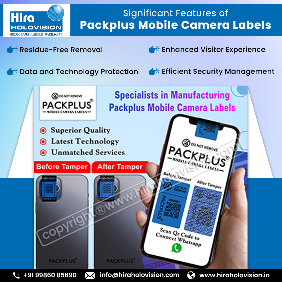 HHolovision's tweet image. Elevate security and experiences with Packplus #MobileCameraLabels! Enjoy easy removal, robust data protection, &amp;amp; an enhanced visitor journey. Goodbye hassles, hello efficiency!

visit - hiraholovision.in/products/packp…

#hiraholovision #packplusmobilecameralabels #securitycameralables