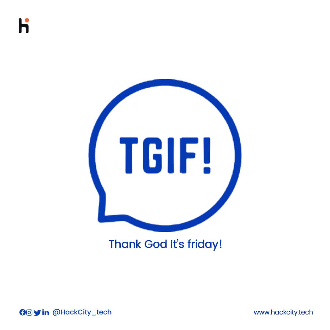 HackaBlock's tweet photo. Thank God itβs Friday!
#TGIF #HackCity #HackCityTech https://t.co/xvAiPjRhCg