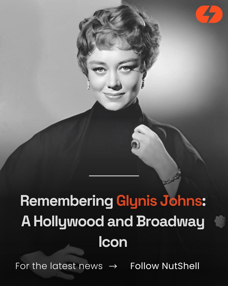 Remembering #GlynisJohns: A #Hollywood and #BroadwayIcon

bbc.com/news/entertain…

#Uknews #scotlandnews #englandnews #MaryPoppins #InMemoriam #LegendaryActress #EntertainmentIcon #GlynisJohnsLegacy #TonyAwardWinner #IconicFilmRoles #TheaterGreat #RIPGlynisJohns #Britishactress