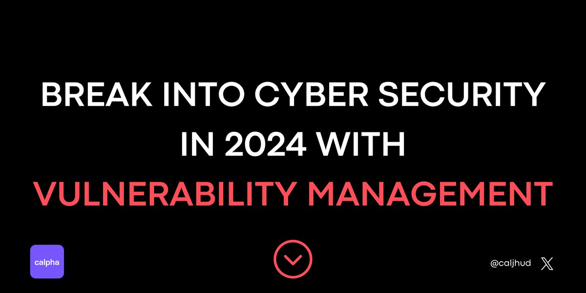 caljhud's tweet photo. This might be the best way to break into cyber security…

Every security team needs Vulnerability Management.

Here’s a simple guide help you understand it: https://t.co/oJhFkHHkM0