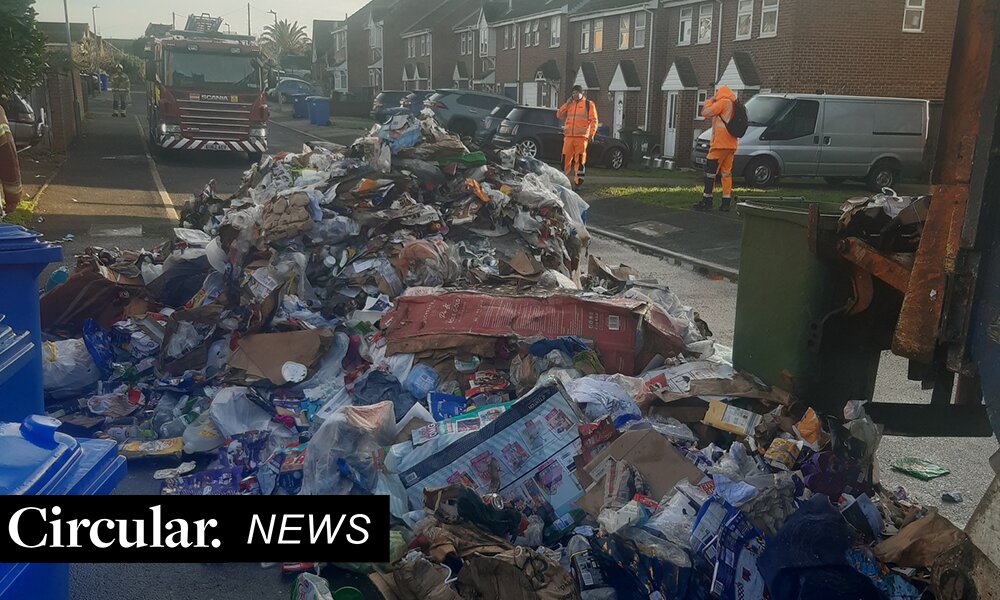 NEWS | Fire forces Kent bin lorry to tip recycling load into street A bin lorry was forced to tip its load of recycling onto the street after it caught fire, Swale Borough Council has said. circularonline.co.uk/news/fire-forc…