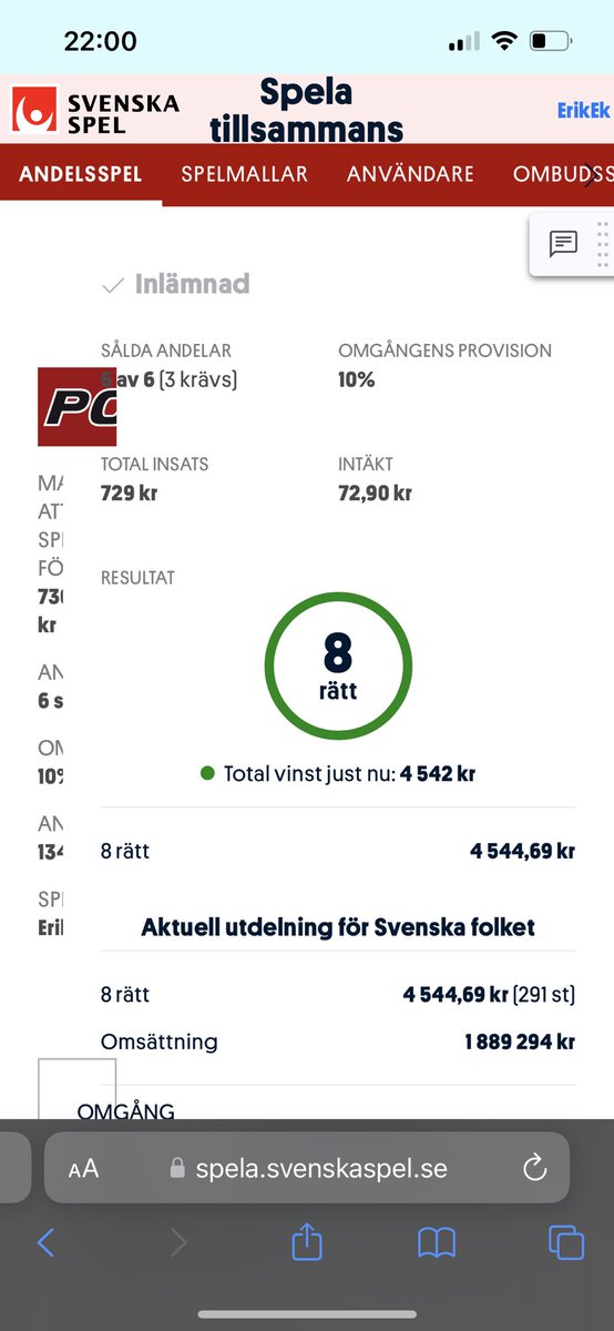 84Eklund's tweet image. Fredagens andelar på svenskaspel : skoterns.blogspot.com/2024/01/fredag… #Svenskaspel #Powerplay #Topptips #Challenge #JVM