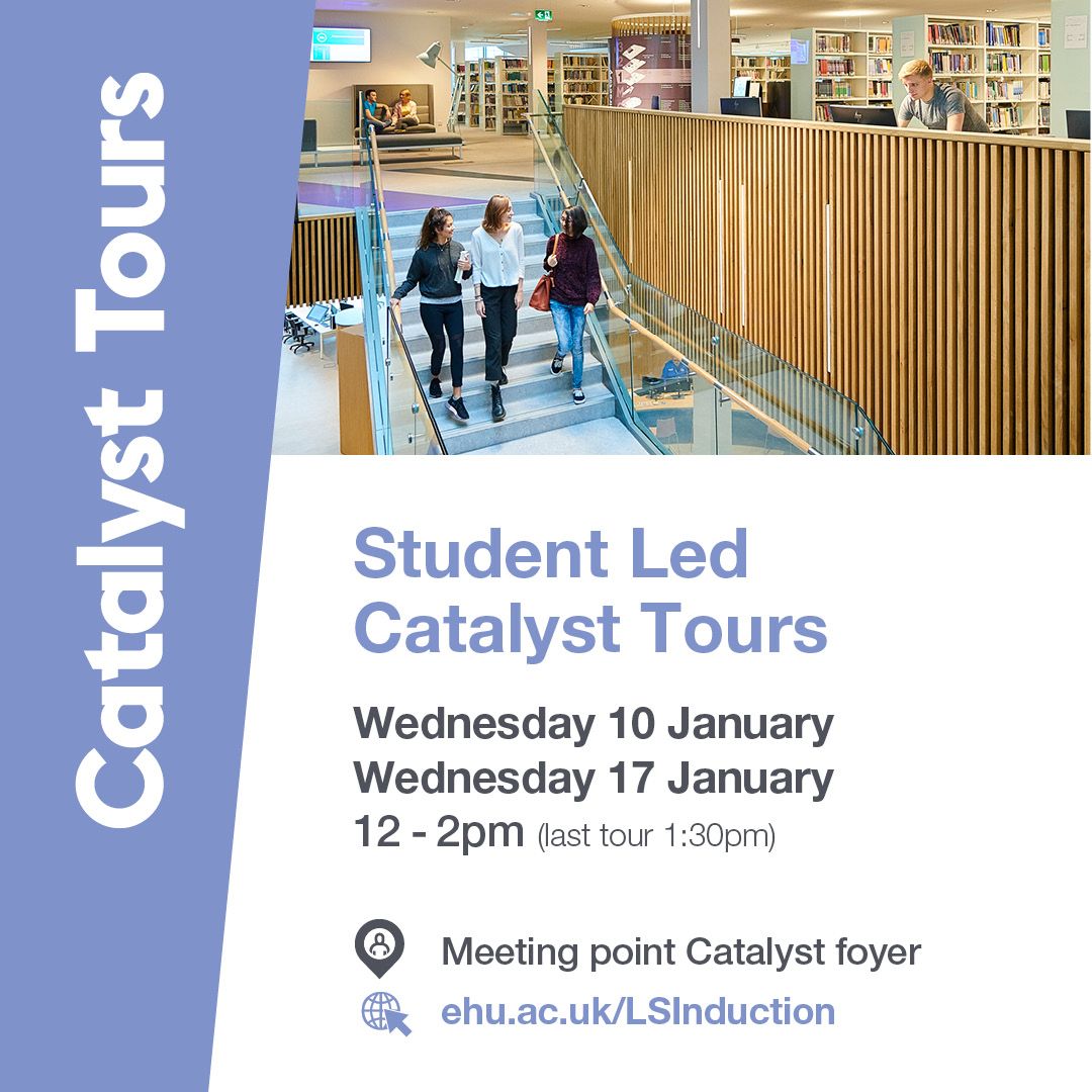 If you have students starting a course in January then let them know all about our Student Led Catalyst tours running over the next couple of weeks. They can find out more about the teams who live there and the fantastic support on offer!