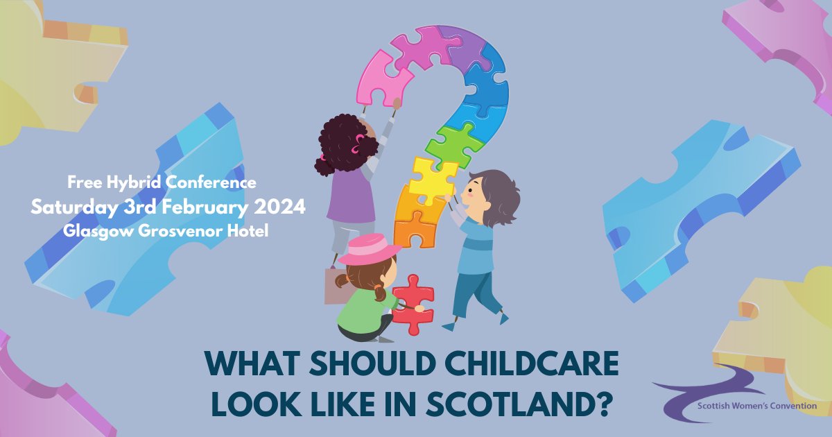 📣What Should Childcare Look Like in Scotland? Join us on Saturday 3rd February at 11am to discuss the changes that need to be made to create a better childcare landscape for everyone in Scotland. To register: bit.ly/4aeSkT3 More Information 👇(1/2)