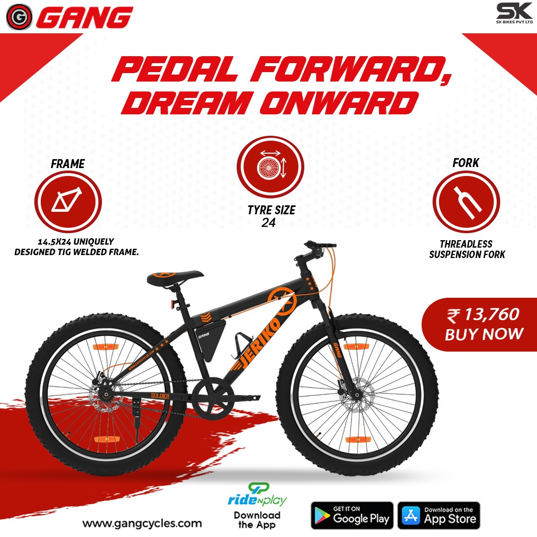 CyclesGang's tweet image. "Experience the freedom of the road with Jeriko Cycle – because every ride is an adventure."
.
Buy Now From RideNPlay :- shorturl.at/ijCDK
.
Young India Ka Young Cycle #gangbike 
.
#gangjerikobike #bestfeatures #app #exciting #bestapp #gangcycle
gangcycles.com