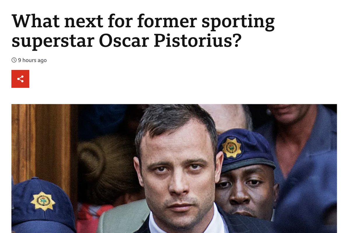 Oscar Pistorius is an 'Olympian'. Brock Turner was 'promising athlete'. Weird how violent, abusive men keep being described by their sporting prowess. Reeva Steenkamp was a law graduate and successful model. And there's no 'what's next' for her. bbc.com/news/world-afr…