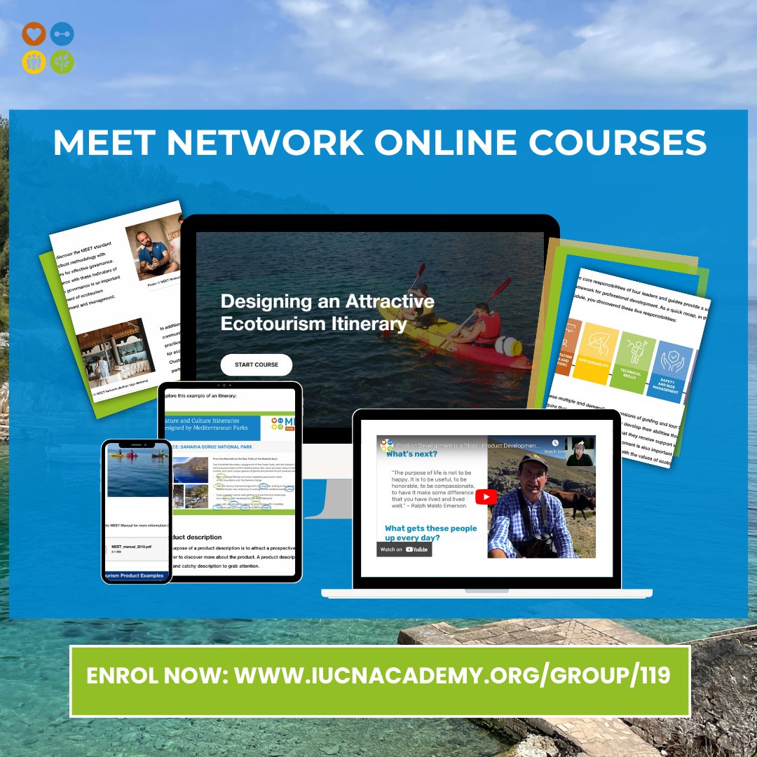 👩‍💻Explore our comprehensive online course: Designing an Attractive Ecotourism Itinerary Unlock the secrets of product development, target markets, safety, and more It's tailored for the Mediterranean, but adaptable worldwide!📚 Enrol: bitly.ws/38wwN! #Ecotourism #IUCN